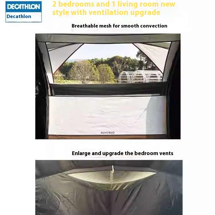 Brannsikkert stort oppblåsbart telt til fire personer