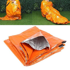 Sovepose for nødstilfeller i orange aluminium