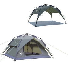 Automatisk lettoppsatt campingtelt med regncover