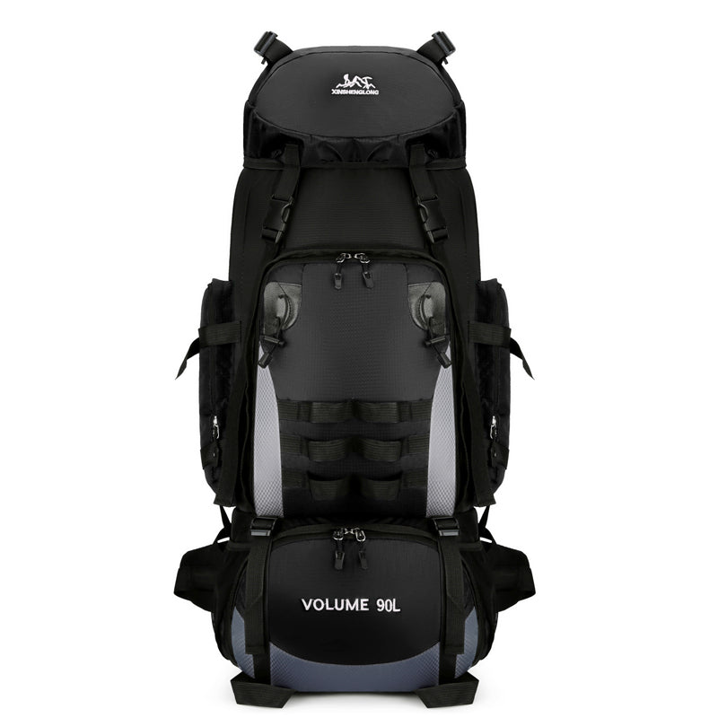 90L stor kapasitet utendørs ryggsekk, vanntett og slitesterk