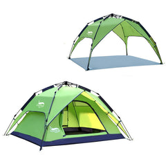 Automatisk lettoppsatt campingtelt med regncover