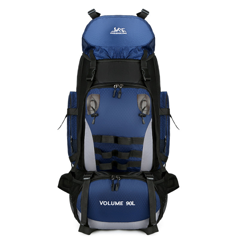 90L stor kapasitet utendørs ryggsekk, vanntett og slitesterk