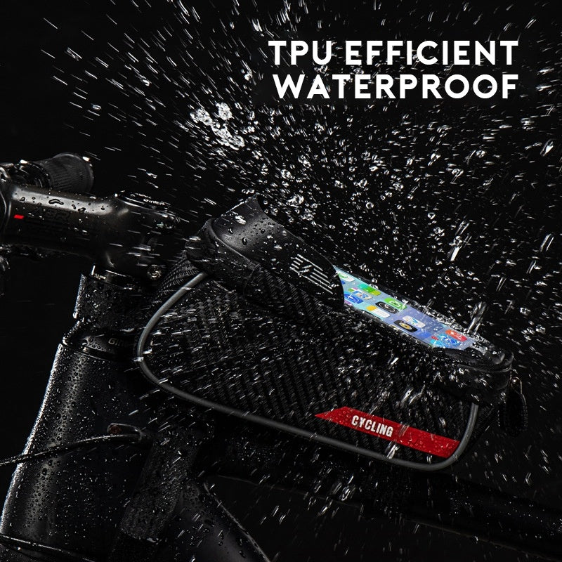 Frontveske for terrengsykkel med display for telefon