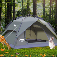 Automatisk lettoppsatt campingtelt med regncover