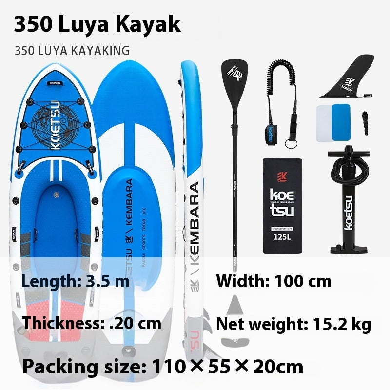 Enkle og doble kajakker i kraftig PVC for rafting, fiske og fritid - komplett