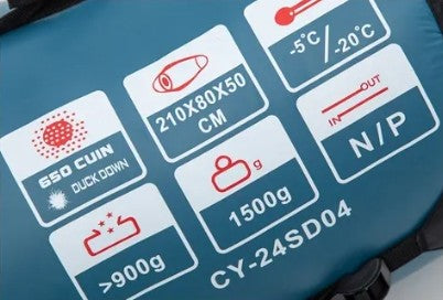 Jungle King sovepose for utendørs camping, fortykket med dunfylt materiale