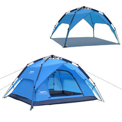 Automatisk lettoppsatt campingtelt med regncover