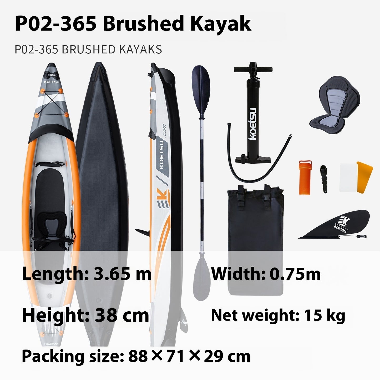 Enkle og doble kajakker i kraftig PVC for rafting, fiske og fritid - komplett