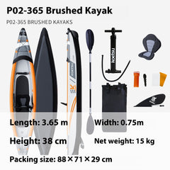 Enkle og doble kajakker i kraftig PVC for rafting, fiske og fritid - komplett