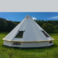 Lavvoformet pyramide Yurt-telt med åpning for luft og skorstein